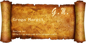 Grega Margit névjegykártya